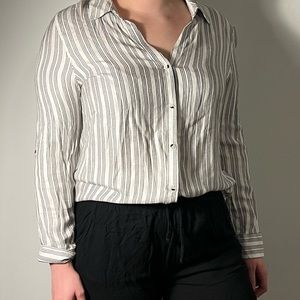 Striped button up